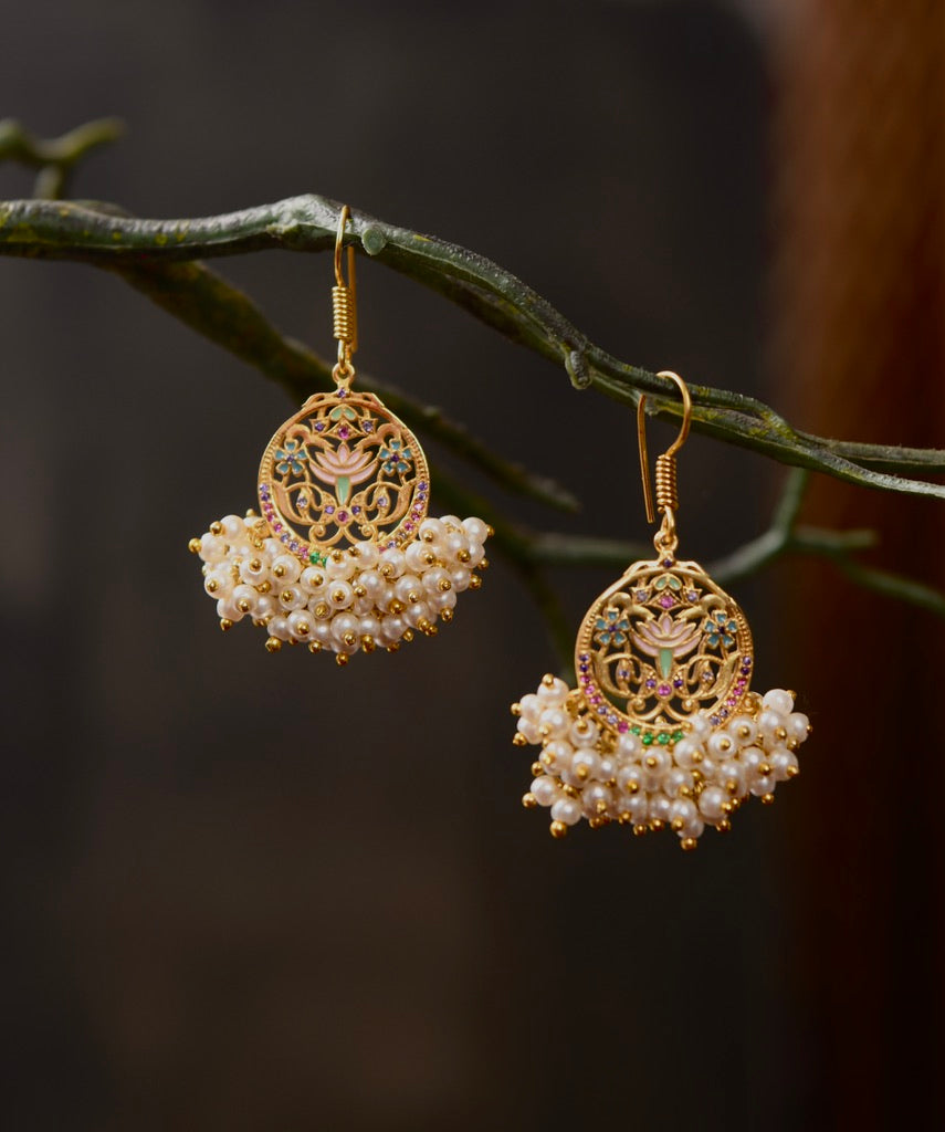 Buy Diamond Tanzanite Art Deco Earrings Online in India | Rose